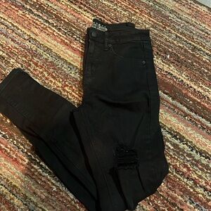 black ripped skinny jeans (size 2)- wild fable